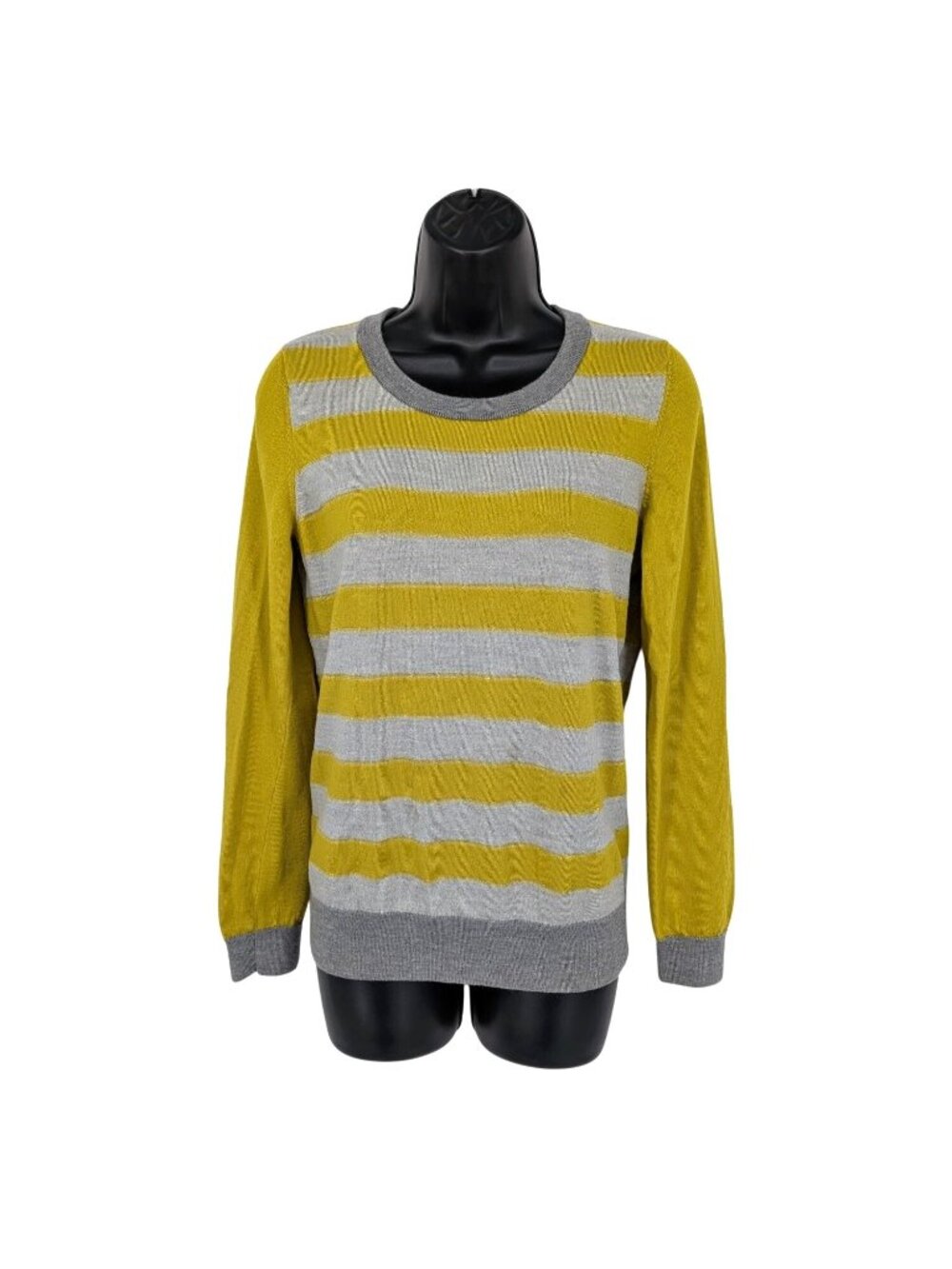 Banana Republic Merino Wool Striped Crewneck Sweater Preppy Minimalist Medium